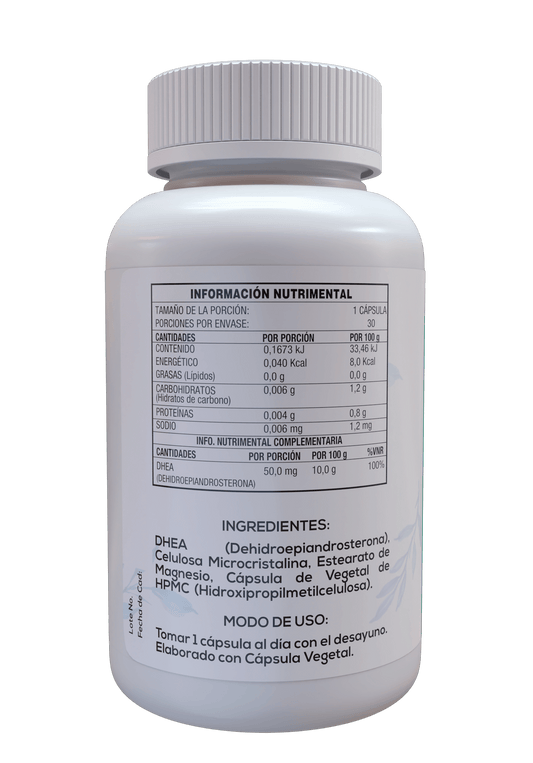 DHEA 30 Cápsulas Veganas de 500 mg