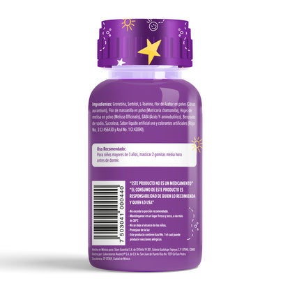 Gomitas Noche para Niños con L-Teanina, Azahar, Melissa, Manzanillay GABA Sabor Uva 242 gr
