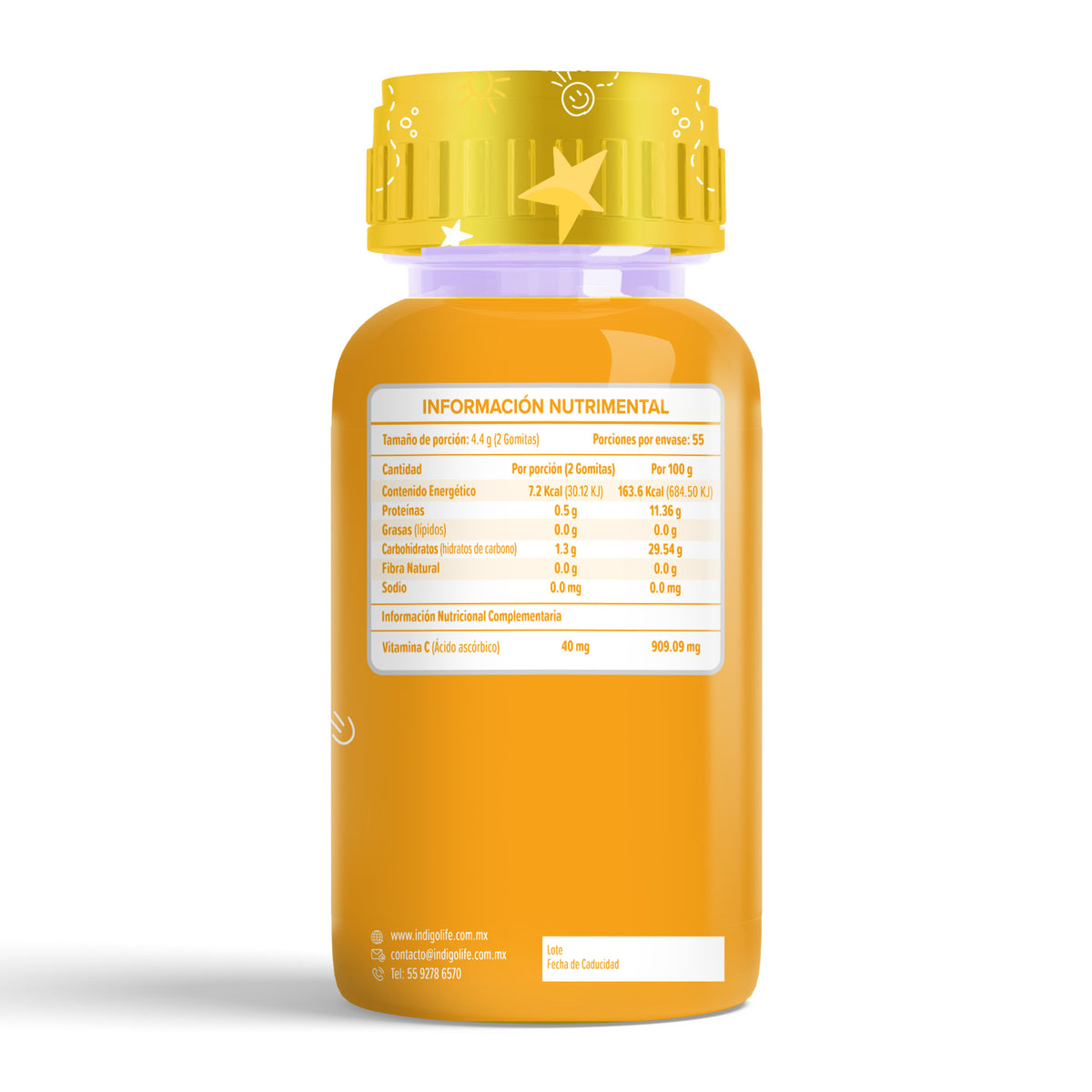Gomitas para Niños Probióticos Bifidobacterium Lactis Sabor Fresa y Piña 242 gr