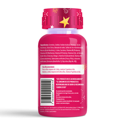 Gomitas para Niños Omega 3 con Vitaminas y Minerales Sabor Fresa y Piña 242 gr