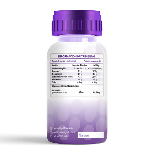 Gomitas Probióticos Bifidobacterium Lactis Sabor Fresa y Piña 242 gr