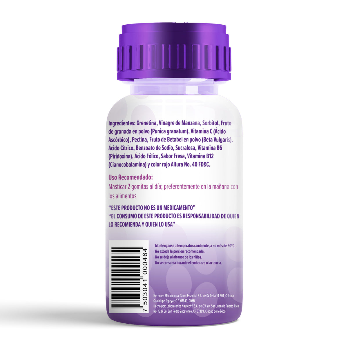 Gomitas Vinagre de Manzana con Omega 3 y Vitaminas Sabor Fresa 242 gr