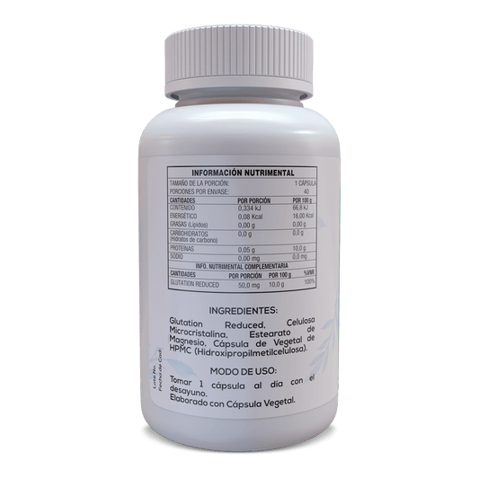 Glutation Reducido 40 Cápsulas Veganas de 500 mg