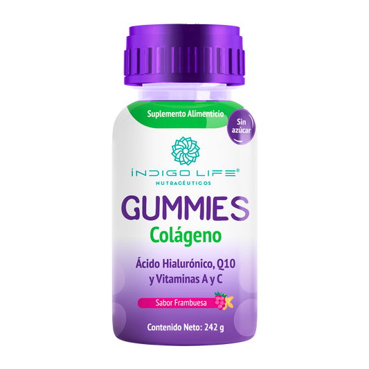 Gomitas de Colageno, Acido Hialuronico, Q10 y Vitaminas A y C 242 gr