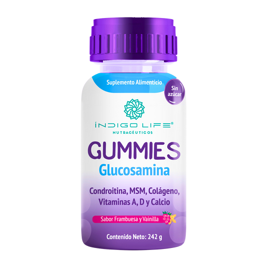 Gomitas de Glucosamina, Condroitina, MSM, Colágeno, Vitaminas A, D y Calcio 242 gr
