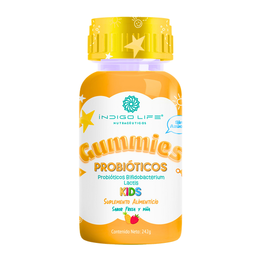 Gomitas para Niños Probióticos Bifidobacterium Lactis Sabor Fresa y Piña 242 gr
