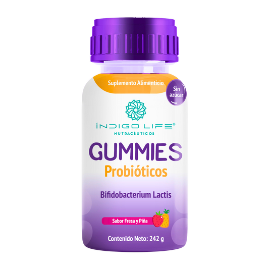 Gomitas Probióticos Bifidobacterium Lactis Sabor Fresa y Piña 242 gr
