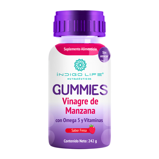 Gomitas Vinagre de Manzana con Omega 3 y Vitaminas Sabor Fresa 242 gr