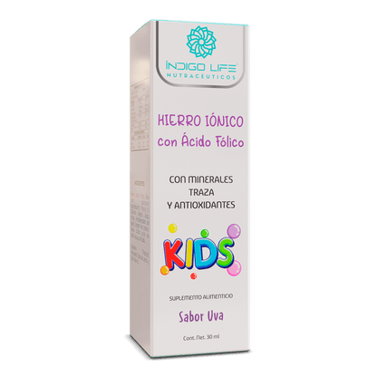 Hierro Ionizado, Ácido fólico Kids 30 ml