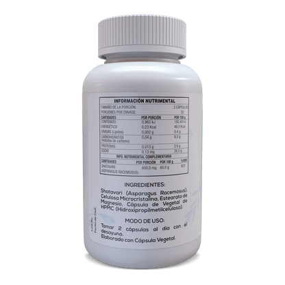 Shatavari 40 Cápsulas Veganas de 500 mg