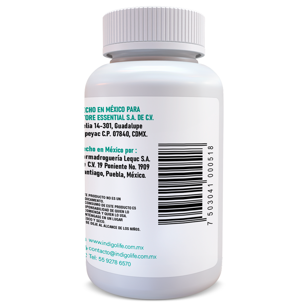 Vitamina D3 + K2 40 Cápsulas Veganas de 500 mg Indigo Life