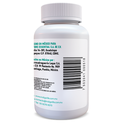 Vitamina D3 + K2 40 Cápsulas Veganas de 500 mg Indigo Life