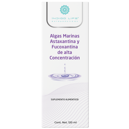 Algas Marinas Astaxantina y Fucoxantina de Alta Concentración 120 ml