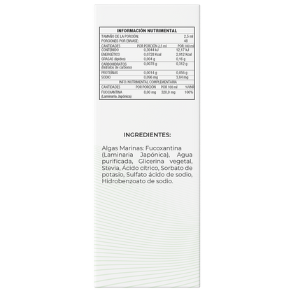 Algas Marinas Fucoxantina de Alta Concentración 120 ml